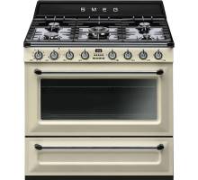 Smeg TR90P9 Victoria Single Oven Dual Fuel Range Cooker - Cream