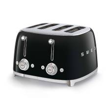 Smeg TSF03BLUK Four Slice 50s Style Toaster - Gloss Black