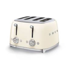 Smeg TSF03CRUK Four Slice 50s Style Toaster - Gloss Cream