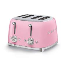 Smeg TSF03PKUK Four Slice 50s Style Toaster - Pink