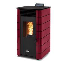 Stanley Solis K100SPCTFLT Edge Claret Pellet Stove - Flat Sides