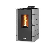 Stanley Solis K100SPGYFLT Edge Grey Pellet Stove - Flat Sides