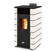 Stanley Solis K100SPWHFLT Edge White Pellet Stove - Flat Sides