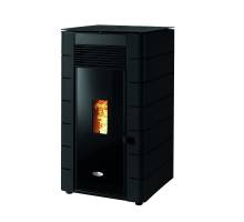 Stanley Solis K1200+ Central Heating Pellet Stove - Black Veneer Side Panels