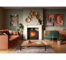 Stovax Riva2 55 Freestanding wood burning stove with tall portrait viewing window