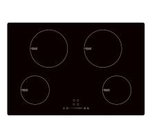 Top view of Culina UBIND77F 77cm black glass induction hob with slider touch controls and 4 boost zones