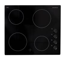 Top view of NordMende HCP604FL ceramic hob with four cooking zones
