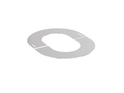 150mm SOLINOX Finishing Plate Oval 0-30 Degree