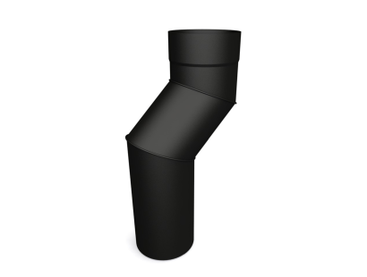 5″ Adjustable One Piece Offset Matt Black Flue Pipe 