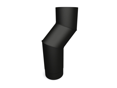 6″ One Piece Offset with Door Matt Black Flue Pipe 