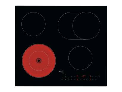 AEG HRX64360C ceramic hob front view showing four-zone layout
