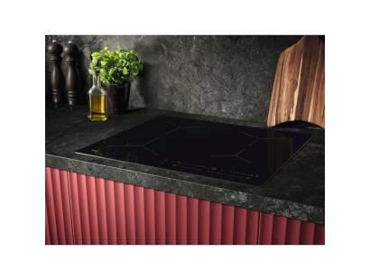AEG SO64IA0SCB black induction hob installed flush in modern worktop