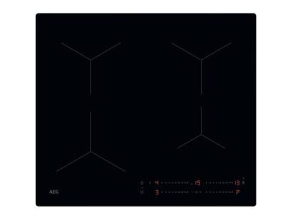 AEG SO64IA0SCB induction hob top-down view showing four cooking zones