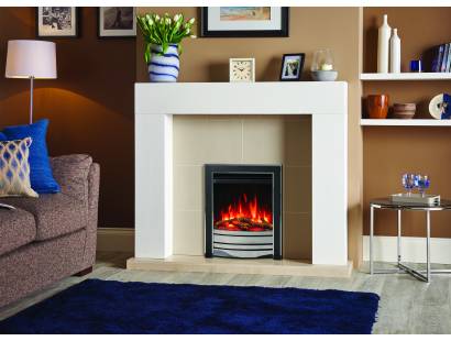 Amara flame effect electric fire chrome model