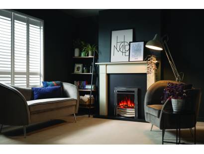 Amara two-tone chrome black inset fire