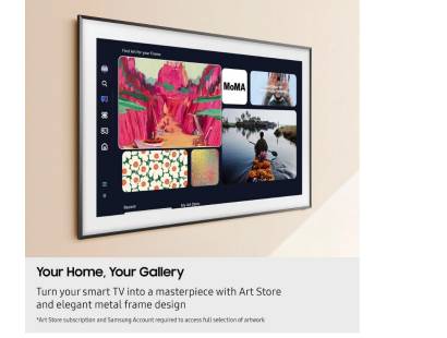 Angled view showcasing modern frame design and slim profile