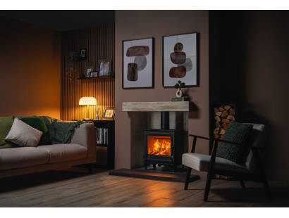 Athos 5 traditional stove front view