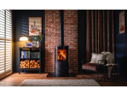 Atlas 1 curved glass flame view