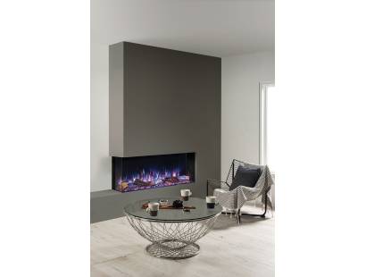 Avanti 110RW with Split Oak Log effect installed as a two sided fire preset 5