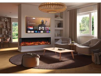 Avita-190-installed-as-a-two-sided-fire-Shown-with-optional-Mood-Lighting-System-change-tv-left-side-down