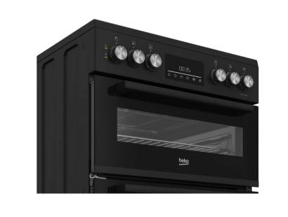 Beko 60cm double oven cooker ceramic hob