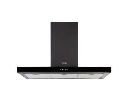 Belling 100FLATBLK Flat Chimney Hood 