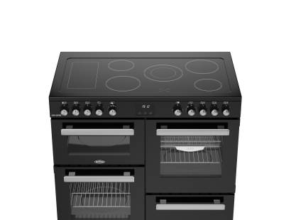 Belling CC100EiBLK Black Induction Range Cooker
