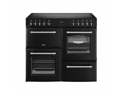 Belling Farmhouse FH100EBLK 100cm Electric Ceramic Range Cooker - Black