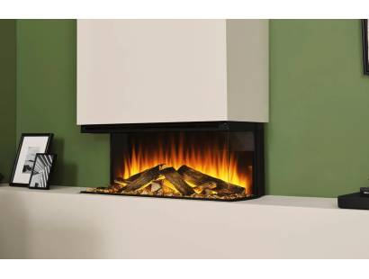 Black Edition New Forest 870 fire with Rear Dark Glass and downlights