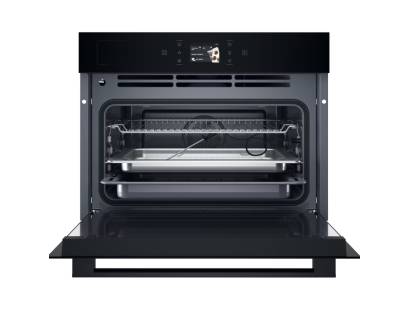 Black Hotpoint compact oven with TFT display and multifunction cooking