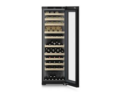 BlackSteel Liebherr wine fridge with UVProtect Plus and low vibration storage