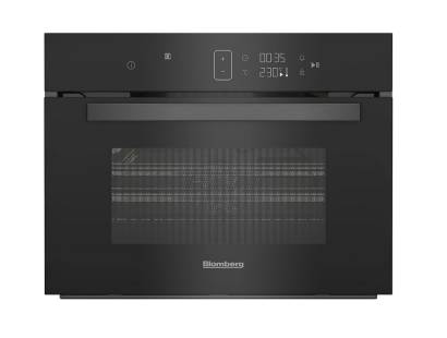 Blomberg ROKW8370B built-in compact microwave oven in black finish