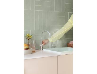 Boiling water tap with polished chrome finish – Nordic Classic Round
