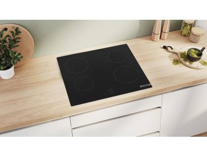 Bosch PUG61RAA5B black induction hob with four cooking zones