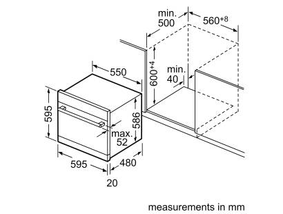 Bosch SCX6ITB00E Dimensions