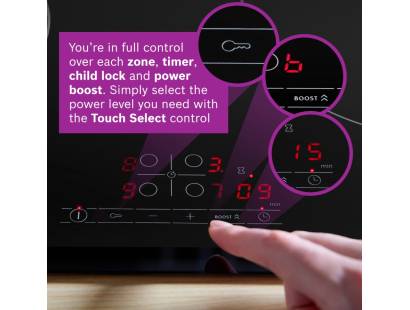 Bosch Series 4 induction hob with TouchSelect controls