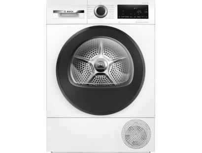 Bosch Series 6 WQG24500GB 9kg Heat Pump Tumble Dryer in white front view