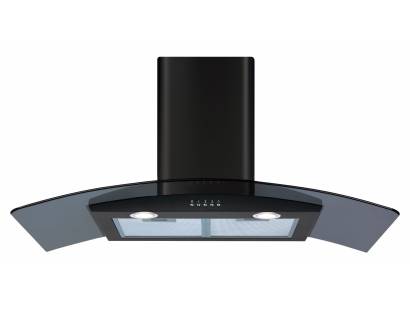 CDA ECP92BL Curved Glass Cooker Hood