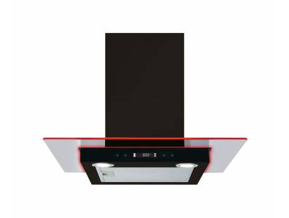 CDA EKN60BL Flat Glass Cooker Hood with LED Edge Lighting