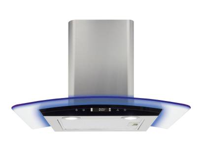 CDA EKP60SS Curved Glass Cooker Hood with Edge Lighting 