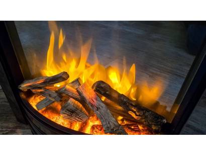 Celsi Ultiflame Ultra Autograph Electric Fire - Black Nickel & Chrome