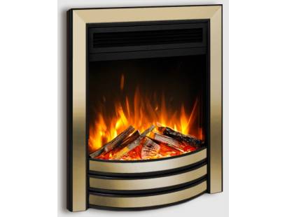 Celsi Ultiflame Ultra Autograph electric fire black and brass