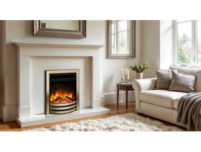 Celsi Ultiflame Ultra black and brass installation view
