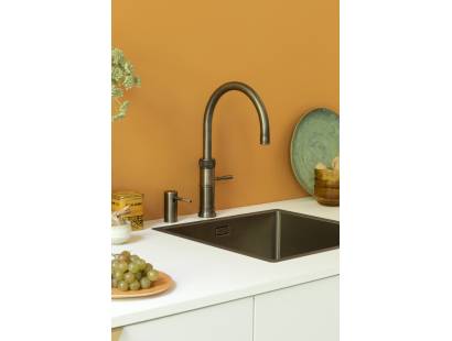 Classic brass Quooker tap for hot, cold and boiling water