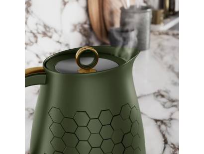 Close up of the lid  on the Morphy Richards Green Cassini Jug Kettle