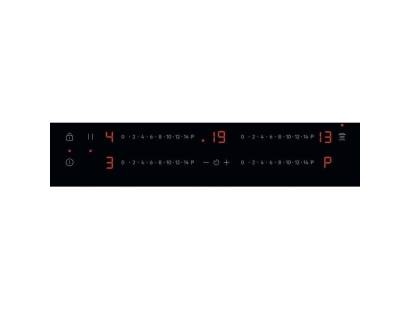 Close-up of AEG SO64IA0SCB touch control panel with slider settings