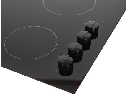 Close-up of side-mounted control knobs on the HCP604FL