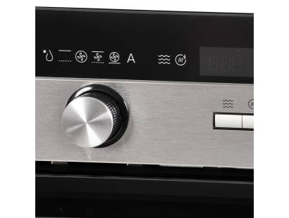 Close-up of touch control panel with auto programme icons