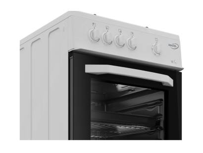Control panel on the Zenith ZE501W gas cooker