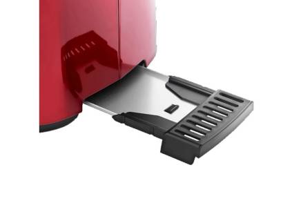 Crumb tray on the Morphy Richards 222066 red toaster